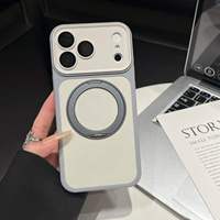 Coque de téléphone magnétique à chargement sans fil avec support rotatif à 360° et film de protection d'objectif intégré pour iPhone 17 Pro, compatible avec les modèles 16 et 15 – Vente en gros