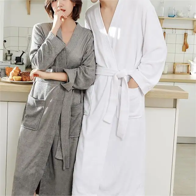 customised bath robe hot selling 100% cotton super warm thick bathrobes unisex for home hotel