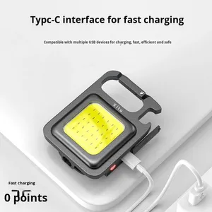 Portable <span class=keywords><strong>Rechargeable</strong></span> <span class=keywords><strong>Mini</strong></span> <span class=keywords><strong>LED</strong></span> Camping Lumière Multifonctionnel Travail Lampe de Poche avec Forte Lumière USB Charge Porte-clés S-LD2011 - Product Image 2