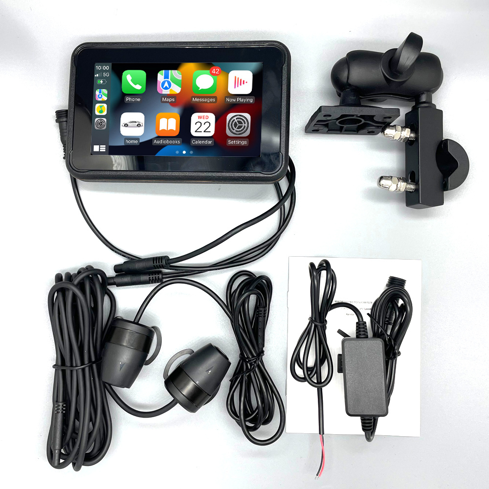 YCV 5 Inch Waterproof Motorcycle Screen - Wireless CarPlay & Android Auto, Touchscreen - View #14