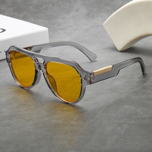 Classic Punk Vacation Shades Men Double Beam Pilot Vintage Color Sun <strong>Glasses</strong> 2026 <strong>New</strong> <strong>Style</strong> Big Thick Frame Sunglasses for Women - Product Image 5