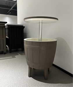 Eco-Friendly Led Portable Cooler Bar Ice Bucket Farmhouse Design <strong>Cool</strong> Bar <strong>Table</strong> with Ice Bucket for Picnic Camping - Product Image 5