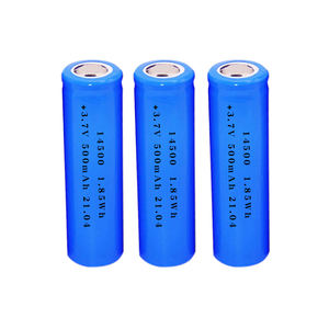 Batería de Polímero de Litio Recargable de 14500 3.7V 500mAh, Celda de Litio de Polímero Cilíndrica - Product Image 1