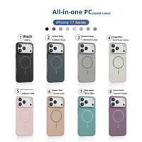 Vente en gros de luxe pour 17 16 Plus Pro Max Étui de téléphone magnétique antichoc de haute qualité durable en PC Couleur unie Mat