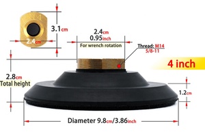 Gummi-Unterlage mit M14 oder 5/8-11 Gewinde für Klett-Schleifpads – OEM/OBM vom Hersteller - Product Image 5