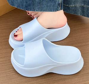 Nuove <span class=keywords><strong>Ciabatte</strong></span> Estive da <span class=keywords><strong>Donna</strong></span> con Zeppa e Suola Spessa in EVA, Morbide, <span class=keywords><strong>Antiscivolo</strong></span>, con Cinturino Singolo, Punta Aperta, per Uso Quotidiano Esterno, Spiaggia, Piscina, Casa - Product Image 2