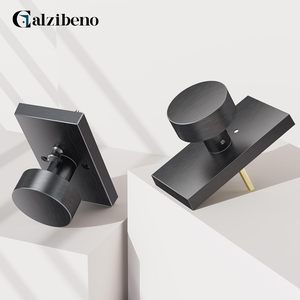 Calzibeno Satin Chrome Door Knob Steel Gray Modern Design Privacy Interior Handle For Bedroom Bathroom Sturdy - Product Image 4