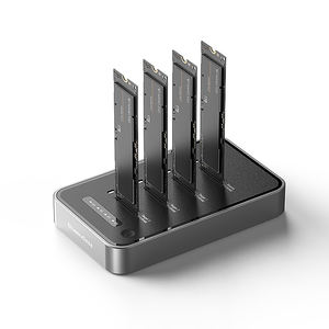 USB4 NVME 4 الخلجان أداة مجانية NVME <span class=keywords><strong>M</strong></span>.2 SSD العلبة SSD حالة خارجية مع استنساخ ، محرك أقراص الحالة الصلبة M2 NVME - Product Image 1