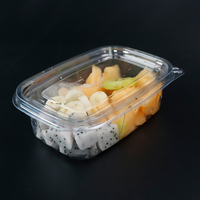 Récipient à fruits frais en PET, boîte d'emballage en plastique transparent pour salades de fruits et légumes avec couvercle