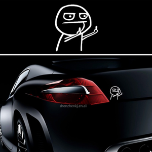 Vendita calda JDM vinile Auto moto Styling cartoni animati adesivi divertente Auto riflettente dito medio adesivo adesivo promozionale - Product Image 4