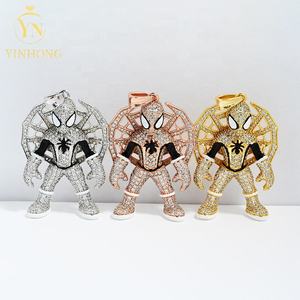 Collar <span class=keywords><strong>de</strong></span> <span class=keywords><strong>Spiderman</strong></span> con Diseño Creativo <span class=keywords><strong>de</strong></span> Joyería 3D, Pasa el Test <span class=keywords><strong>de</strong></span> Diamantes, Película <span class=keywords><strong>de</strong></span> Plata S925 - Product Image 3