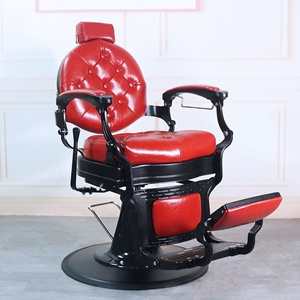 Wholesale Custom Black and Gold Luxury Barber Chair with Ergonomic Reclining Back Salon Equipment for Hair Styling - Product Image 5