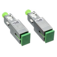 Atenuador de Fibra Óptica Fijo Damu SC APC Macho a Hembra, 1 a 30dB Opcional, Monomodo, Adaptador de Red FTTH PON para Telecomunicaciones