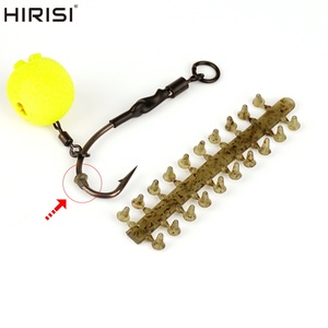 Lot de 10 cartouches de perles de fixation en caoutchouc Hirisi pour hameçons de pêche à la carpe, accessoires de montage AH039-6 - Product Image 4