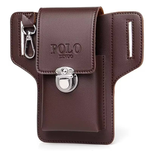 Sac de <span class=keywords><strong>ceinture</strong></span> en cuir <span class=keywords><strong>pour</strong></span> homme à prix abordable, étui <span class=keywords><strong>pour</strong></span> téléphone <span class=keywords><strong>portable</strong></span> et étui à cigarettes, idéal <span class=keywords><strong>pour</strong></span> chantier, avec porte-clés suspendu - Product Image 1