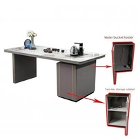 Ensemble de table à thé moderne Pandora Stone avec base de rangement pour meubles de maison, pour salles à manger et salons