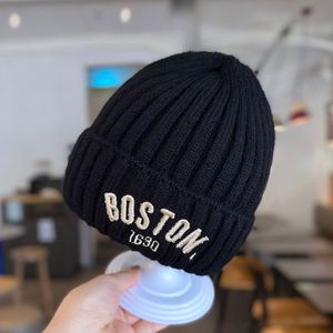 Children Knitted Wool Hat Winter Warm Windproof Beige Khaki Caramel 52-54cm Unisex Japan And Korean Style - Product Image 4