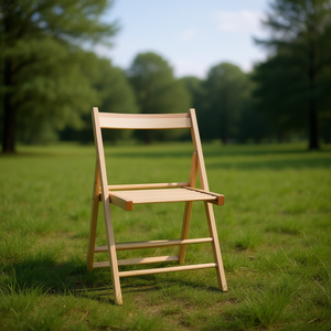 Silla Plegable de Madera Natural, Portátil, para Jardín, Camping, Diseño Minimalista, Construcción de Madera Sólida - Product Image 2