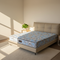 Matelas king pillow top hybride ressorts‑mousse haute performance, sans bruit, ignifugé, longue durée de vie