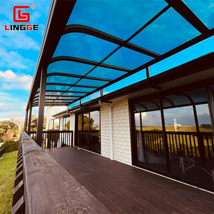 Pergola en aluminium de haute qualité avec toit en polycarbonate, auvent <span class=keywords><strong>moderne</strong></span> éclairé manuel anti-UV pour terrasse domestique – Offre Spéciale - Product Image 2