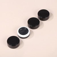 Synkemi 2*5g Wadah Kosmetik Gel Polish Hitam Kosong, Tempat Lem Padat Dengan Berbagai Warna