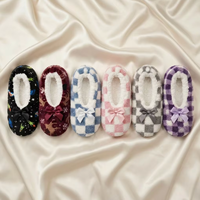 Gemütliche Hausschuh-Socken mit Sherpa-Futter, Rutschfeste Damen-Ballerinas, Heim-Spa-Körpersocken für den Täglichen Gebrauch