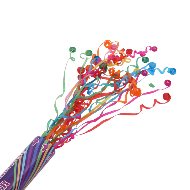 ECO Friendly Hand Throwing Colorful Streamer Confetti Cannon Party Popper