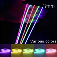 Ruban LED COB QM coloré 2,7 mm 4 mm pour la décoration intérieure Bleu/Vert/Rouge/Rose/Bleu Glace Haute Densité Uniforme