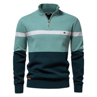 Pulls tricotés respirants et chauds pour hommes, style décontracté, avec logo frontal et patchwork, collection automne-hiver