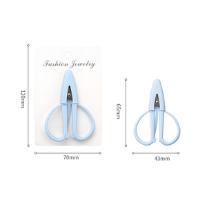 블루 핑크 그린 옐로우 슈퍼 스닙스 샤프 미니 가위 실리콘 커버 안전 가위 바느질 DIY 공예용 - Product Image 2