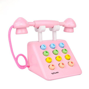 <span class=keywords><strong>Jouet</strong></span> éducatif Montessori, jeu de simulation, téléphone en bois pour enfants, unisexe, couleurs bleu/<span class=keywords><strong>rose</strong></span>, matériau écologique - Product Image 4
