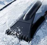 Grattoir extensible durable, brosse multifonctionnelle à poignée ergonomique pour dégivrage