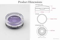WH-Y6037 Boîtier vide en plastique pour fard à paupières compact à 3 teintes, avec grille gaufrée simple, OEM Marque Privée pour l'emballage de maquillage