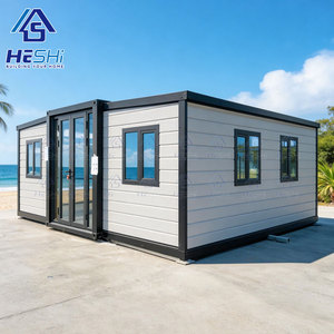 บ้านสำเร็จรูป HESHI ทรงสี่เหลี่ยมผืนผ้า โครงสีเทา-ดำ ขยายได้ เคลื่อนย้ายสะดวก สำหรับใช้งานกลางแจ้ง - Product Image 1