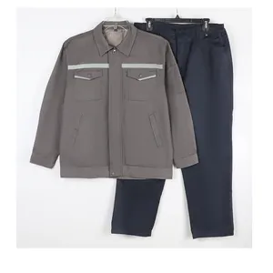Fabricant Vêtements de travail de couleur gris clair Vêtements de travail agricoles uniformes Vêtements de travail haute visibilité