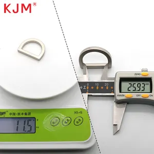 KJM Pet Collar Accessories Manufacturer Supply Heavy Duty Hardware Metal D Ring Buckle For Pet Dog Collar