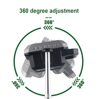 Lampe de travail LED portable double couleur 2700K 6500K interrupteur corps en aluminium support de tige d'extension étanche pour application de jardin