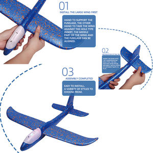 Lot de 2 Jouets Volants Électriques pour Enfants : Avion en Mousse EPP à Catapulte Manuelle avec LED pour Sports de Plein Air - Product Image 4
