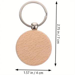 Promotional Wooden <b>Keychain</b> Souvenirs Small Gift Car Customized Mini with <b>Custom</b> Logo - Product Image 3