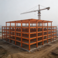 Entrepôt logistique préfabriqué en structure acier multi-étages, résistant au feu et au vent, avec bureaux intégrés
