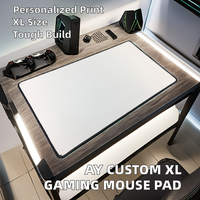 AY Extra Large Tapis de souris de jeu carré blanc de taille personnalisée Repose-poignet en caoutchouc imprimé par sublimation Cadeaux chauffants en stock