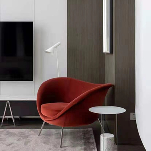 MOYI Mobilier de maison moderne de luxe au design scandinave Canapé en velours occasionnel Chaises de loisirs bleues à prix bon marché - Product Image 3