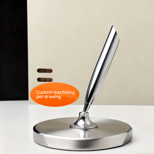 Soporte para Bolígrafos de Acero Inoxidable Cuadrado o Redondo Personalizado - Plateado/Cepillado/Pulido, Mecanizado CNC, Electroerosión por Hilo y Brochado, Sin Pedido Mínimo - Product Image 1
