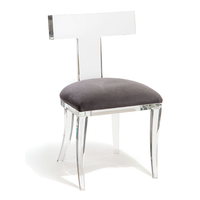 Chaises de salle à manger en acrylique transparent moderne et écologique, cent types, pour la maison, l'hôtel, le bureau