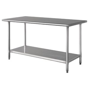 Ensemble table et banc en acier inoxydable de qualité commerciale, base rectangulaire antidérapante, mobilier de salle à manger en métal facile à nettoyer - Product Image 4