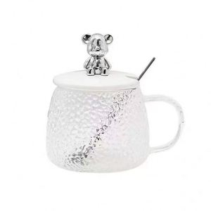 Taza de Vidrio con Tapa de Oso, Ecológica, con Cuchara, para Fiestas, Hogar, Té, Jugo, Regalo Hecho a Mano, Botella de Agua - Product Image 4
