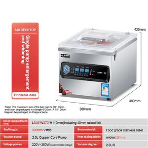 DZ340 Ansenco Desktop Electric Automatic High Quality Food Vacuum Sealing Machine for Pork <b>Fish</b> Chicken Film Foil Pouch - Product Image 6