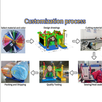 Castillo Inflable Comercial con Tobogán, de PVC, con Personajes de Dibujos Animados, PIKACHU, Casa de Brinco Inflable, Combo para Alquiler en Fiestas