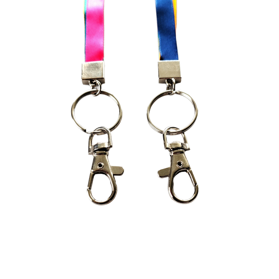 Custom Logo Satin Lanyard Carabiner New Short Hand Wrist Phone Strap Backpack Pendant Lanyard Key Chain-for Carabiner Lanyard Image 2