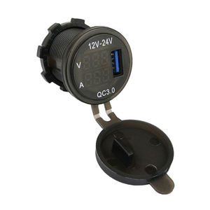 QC3.0 <span class=keywords><strong>USB</strong></span> ชาร์จเร็วในรถพอร์ตเดียวจอแสดงผลดิจิตอลโวลต์มิเตอร์วัดกระแสสำหรับรถยนต์รถจักรยานยนต์ซ็อกเก็ตขยาย WiFi - Product Image 1
